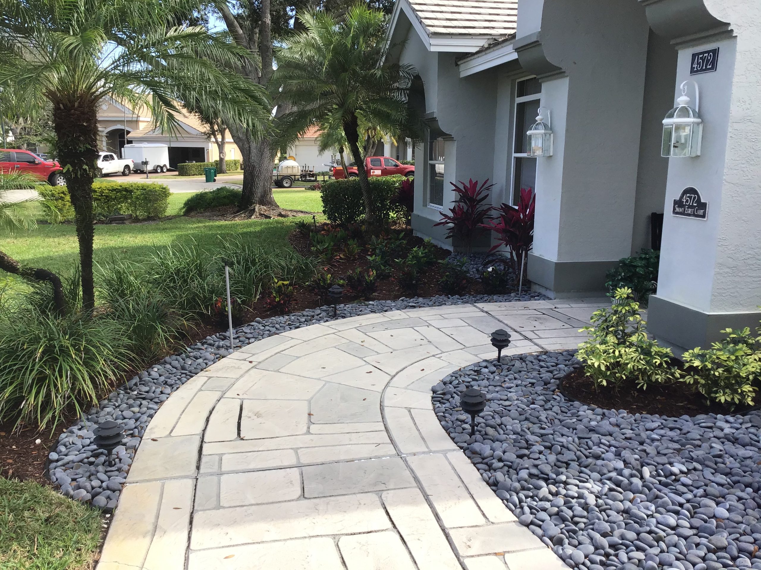 landscaping job done in naples florida